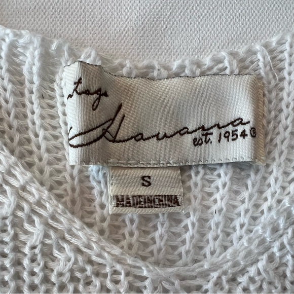 Vintage Havana Knit Tank Top with Blue 'Beach’ Embroidery Sweater Tank Small - Picture 9 of 9